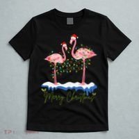 Merry Christmas Flamingo Holiday T-Shirt thumb 5