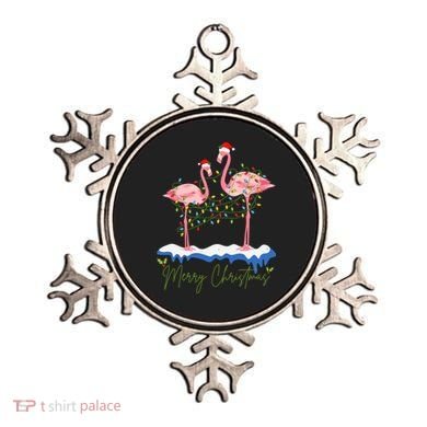 Merry Christmas Flamingo Holiday Ornament
