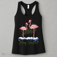 Merry Christmas Flamingo Holiday Women's Tank Top thumb 3