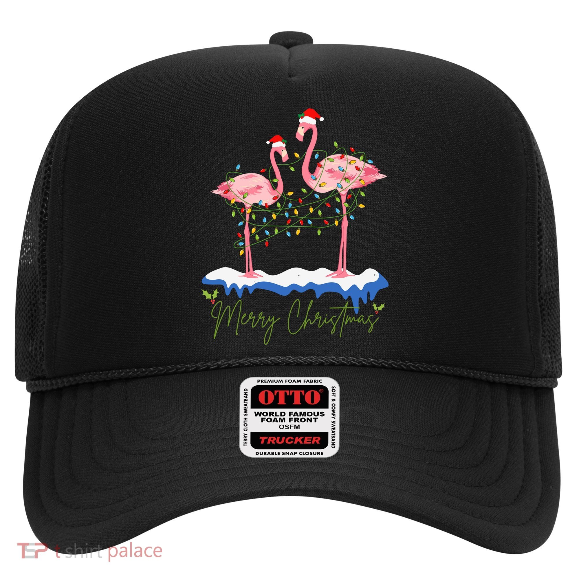 Merry Christmas Flamingo Holiday Hat