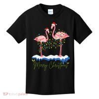 Merry Christmas Flamingo Holiday Kids T-Shirt thumb 0