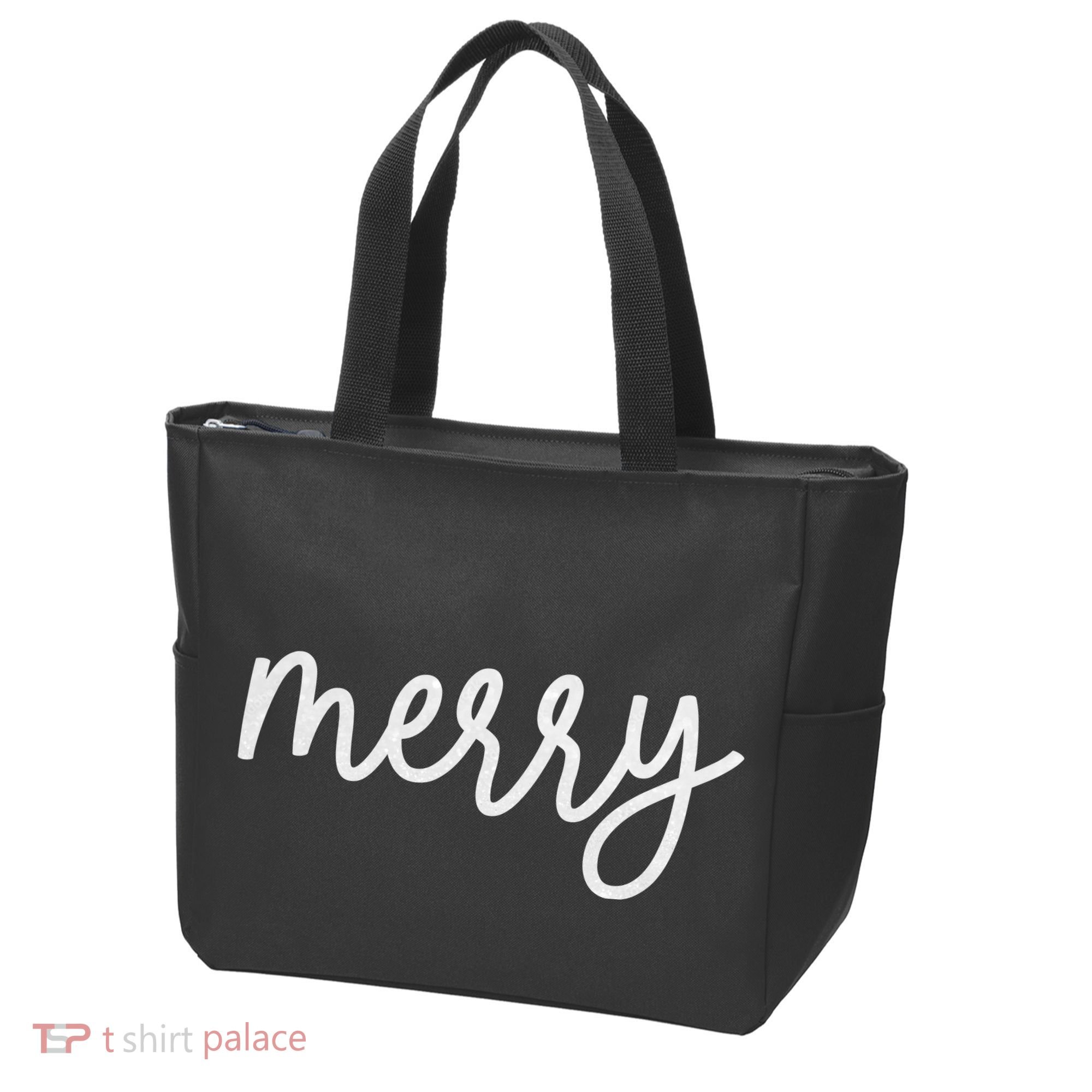 Merry Christmas Festive Family Matching Tote Bag