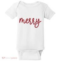 Merry Christmas Festive Family Matching Baby Bodysuit thumb 0