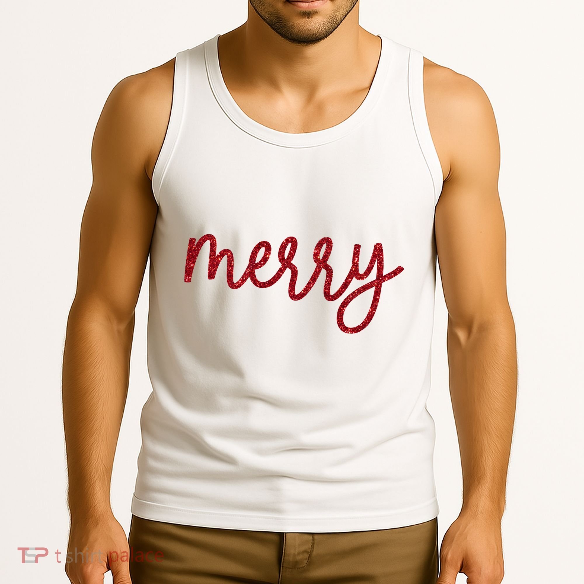 Merry Christmas Festive Family Matching Tank Top