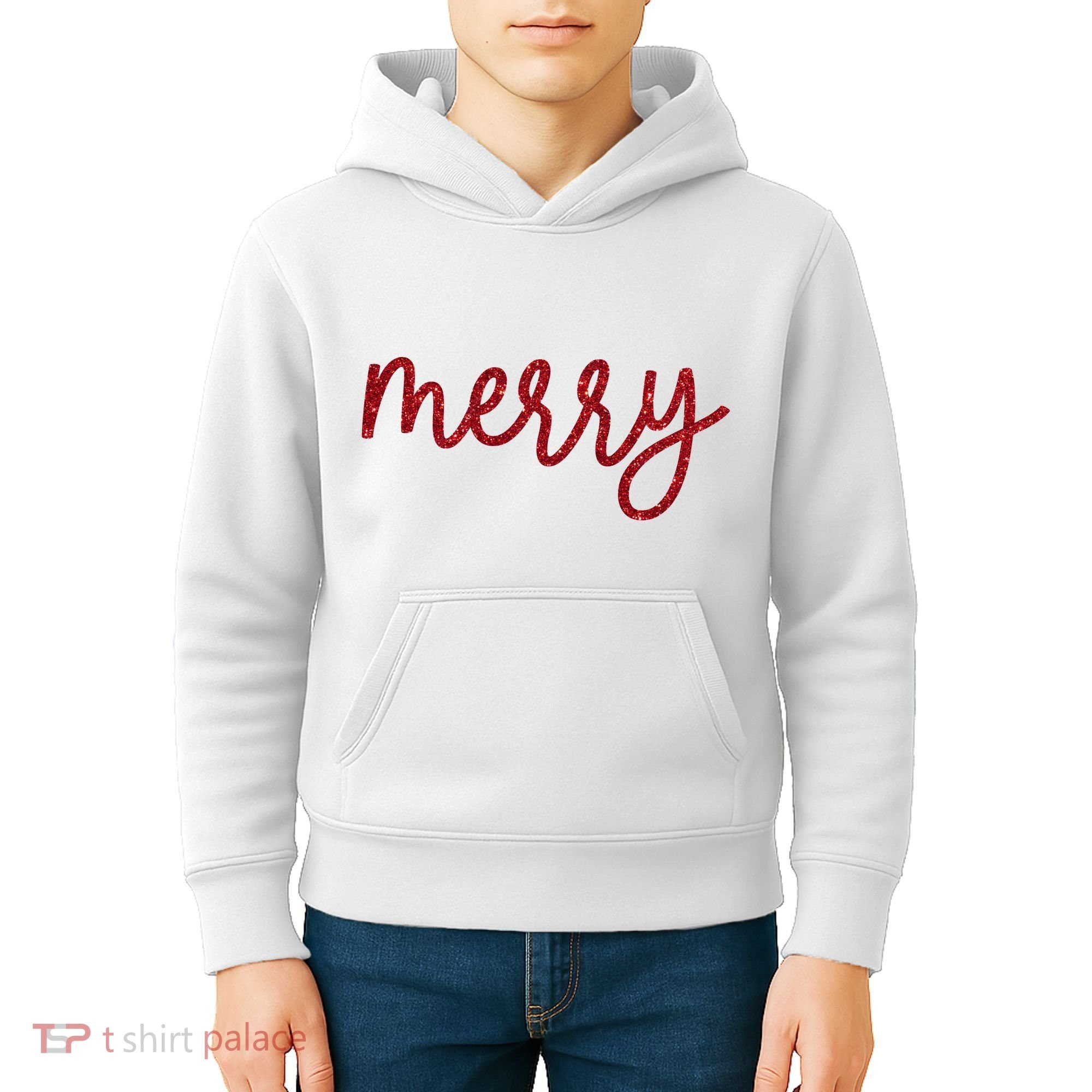 Merry Christmas Festive Family Matching Kids Hoodie