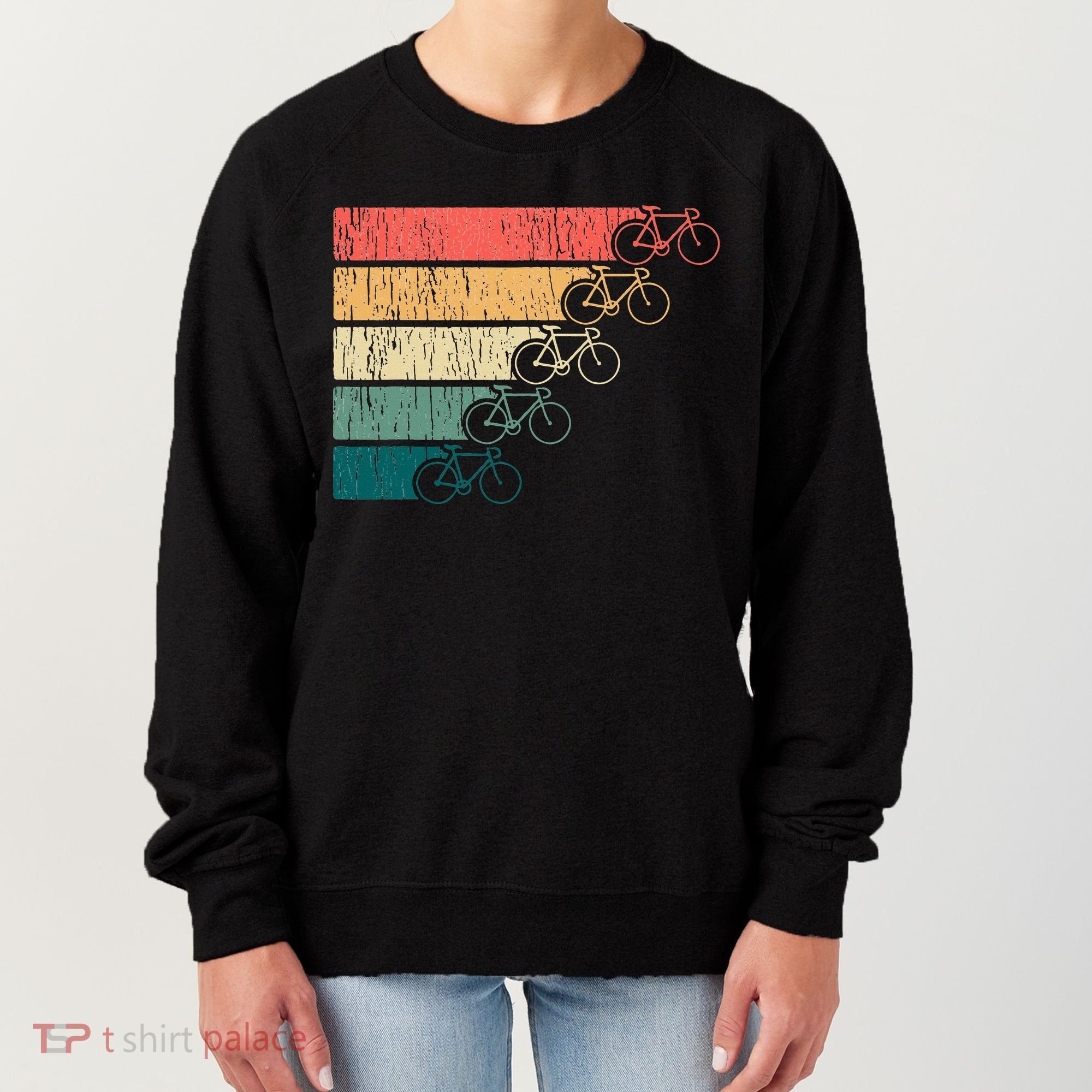Minimalistic Cycling Funny Biking Bicycle Enthusiast Women's Sweatshirt