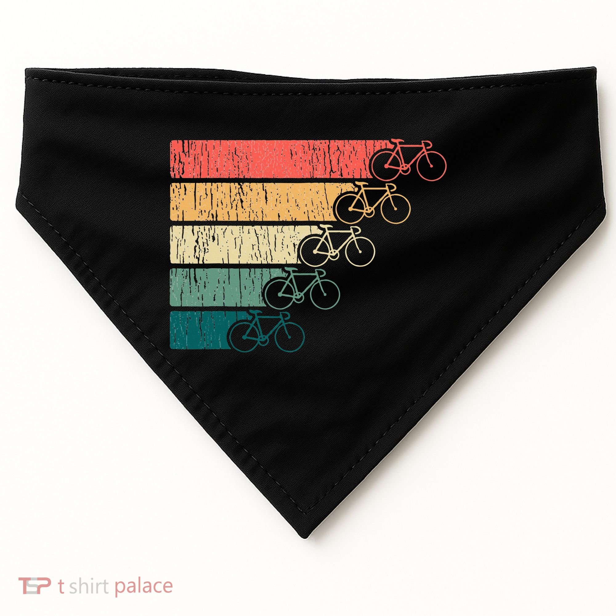 Minimalistic Cycling Funny Biking Bicycle Enthusiast USA-Made Doggie Bandana