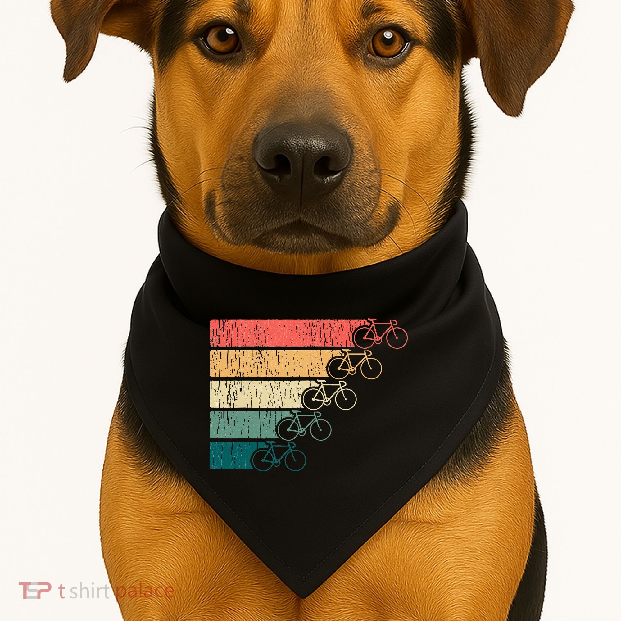 Minimalistic Cycling Funny Biking Bicycle Enthusiast USA-Made Doggie Bandana