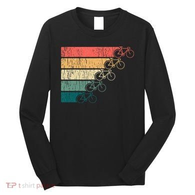 Minimalistic Cycling Funny Biking Bicycle Enthusiast Long Sleeve Shirt