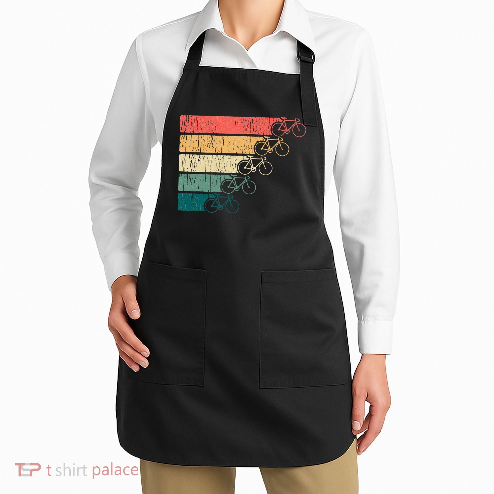 Minimalistic Cycling Funny Biking Bicycle Enthusiast Apron