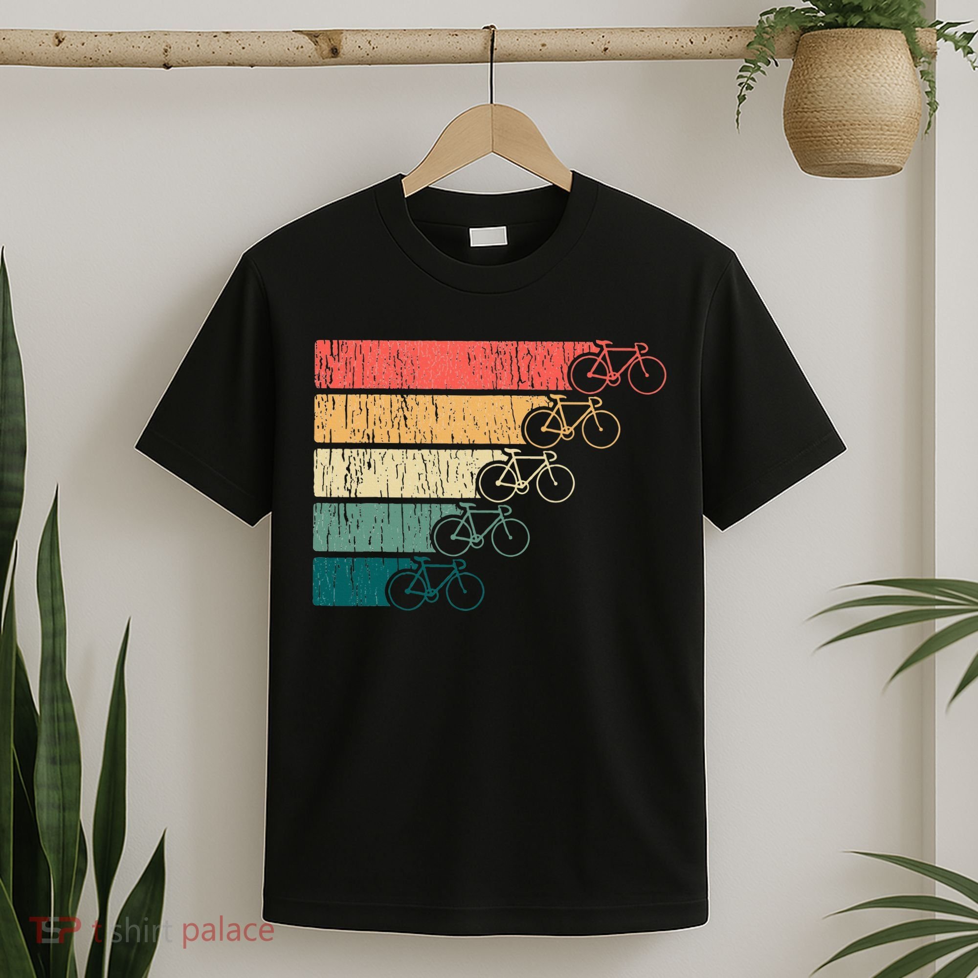 Minimalistic Cycling Funny Biking Bicycle Enthusiast T-Shirt
