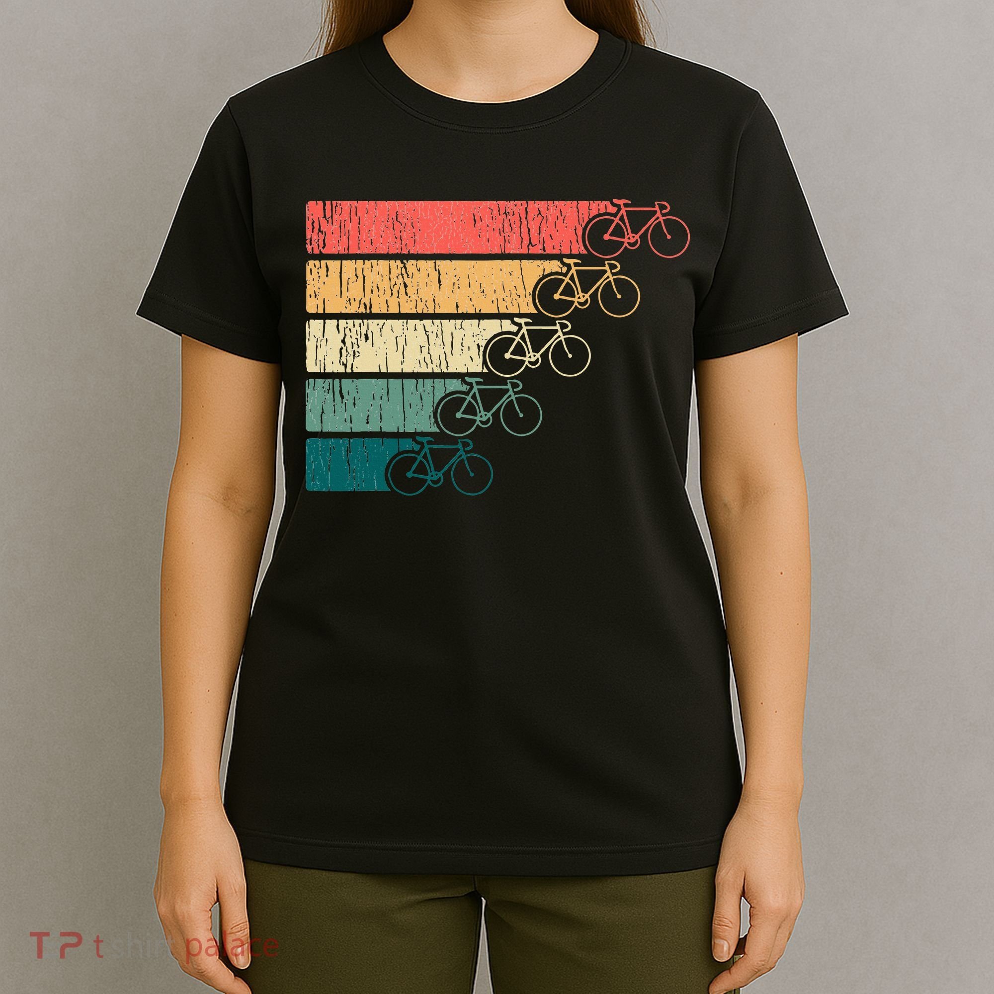 Minimalistic Cycling Funny Biking Bicycle Enthusiast T-Shirt