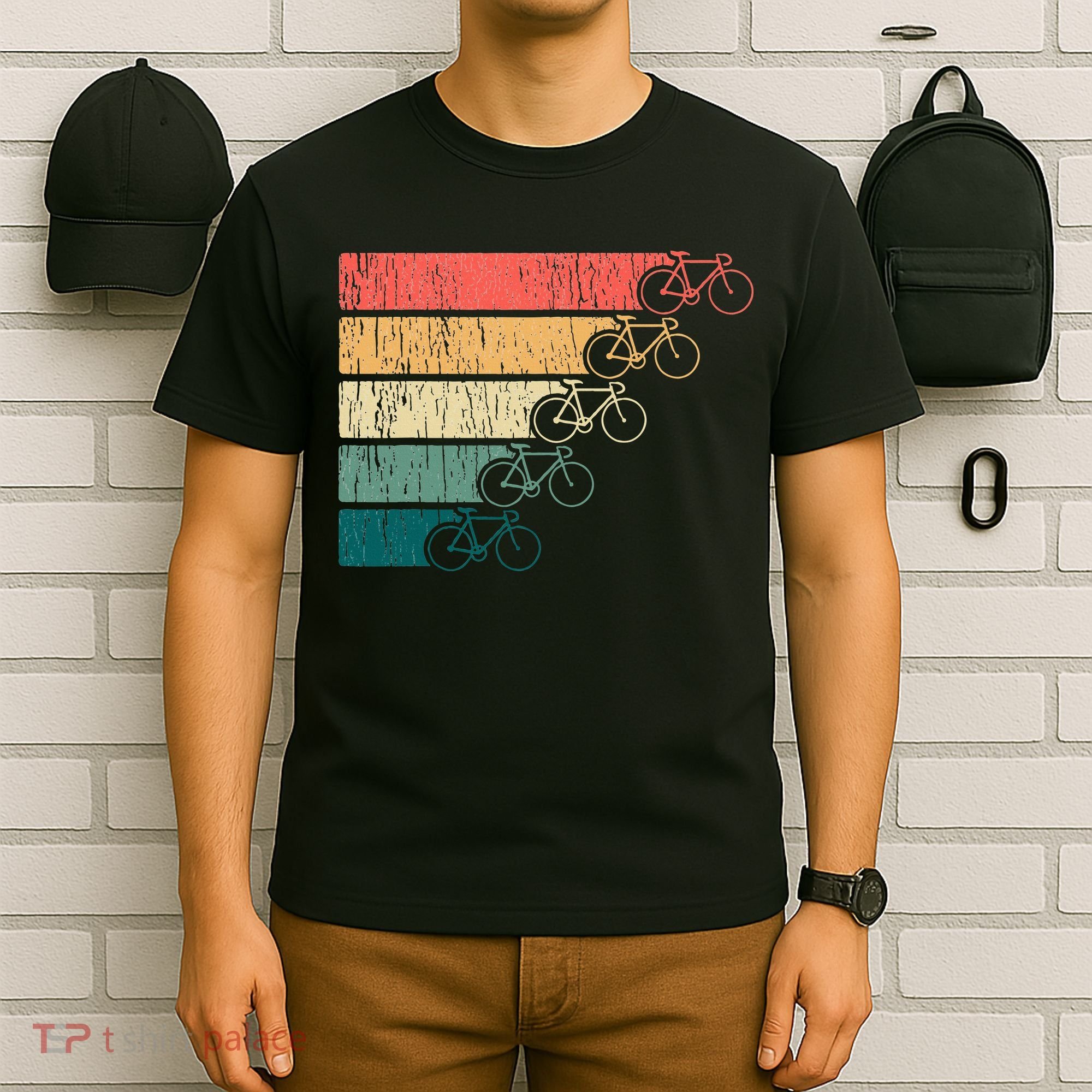 Minimalistic Cycling Funny Biking Bicycle Enthusiast T-Shirt