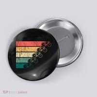 Minimalistic Cycling Funny Biking Bicycle Enthusiast Button thumb 0