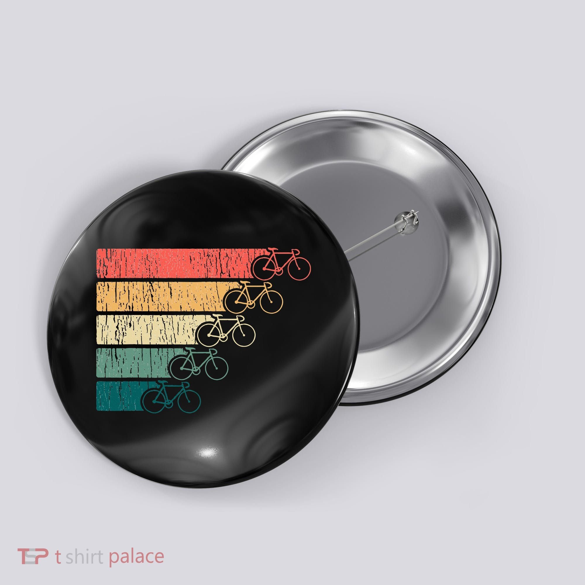 Minimalistic Cycling Funny Biking Bicycle Enthusiast Button