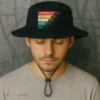 Minimalistic Cycling Funny Biking Bicycle Enthusiast Bucket Hat thumb 2