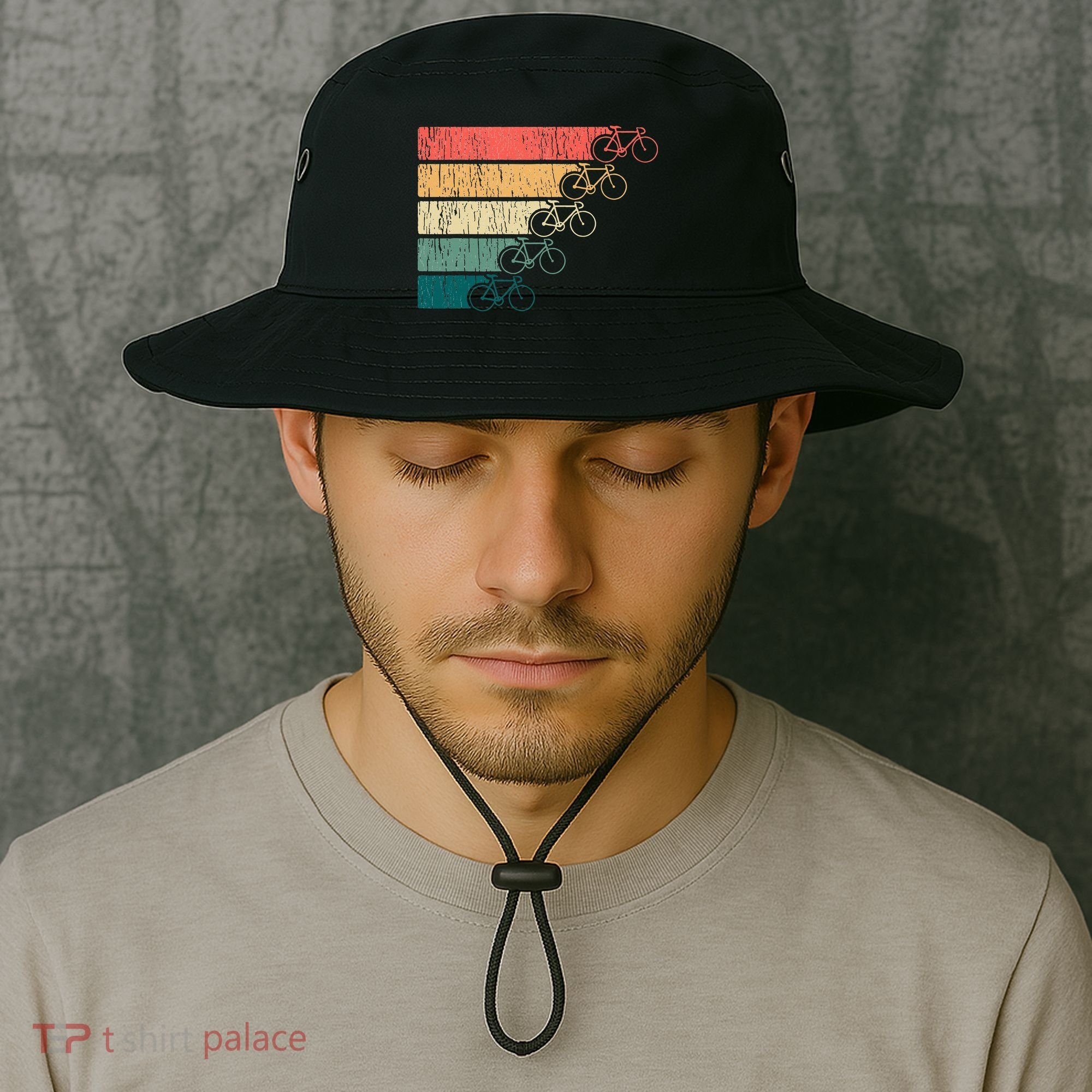 Minimalistic Cycling Funny Biking Bicycle Enthusiast Bucket Hat