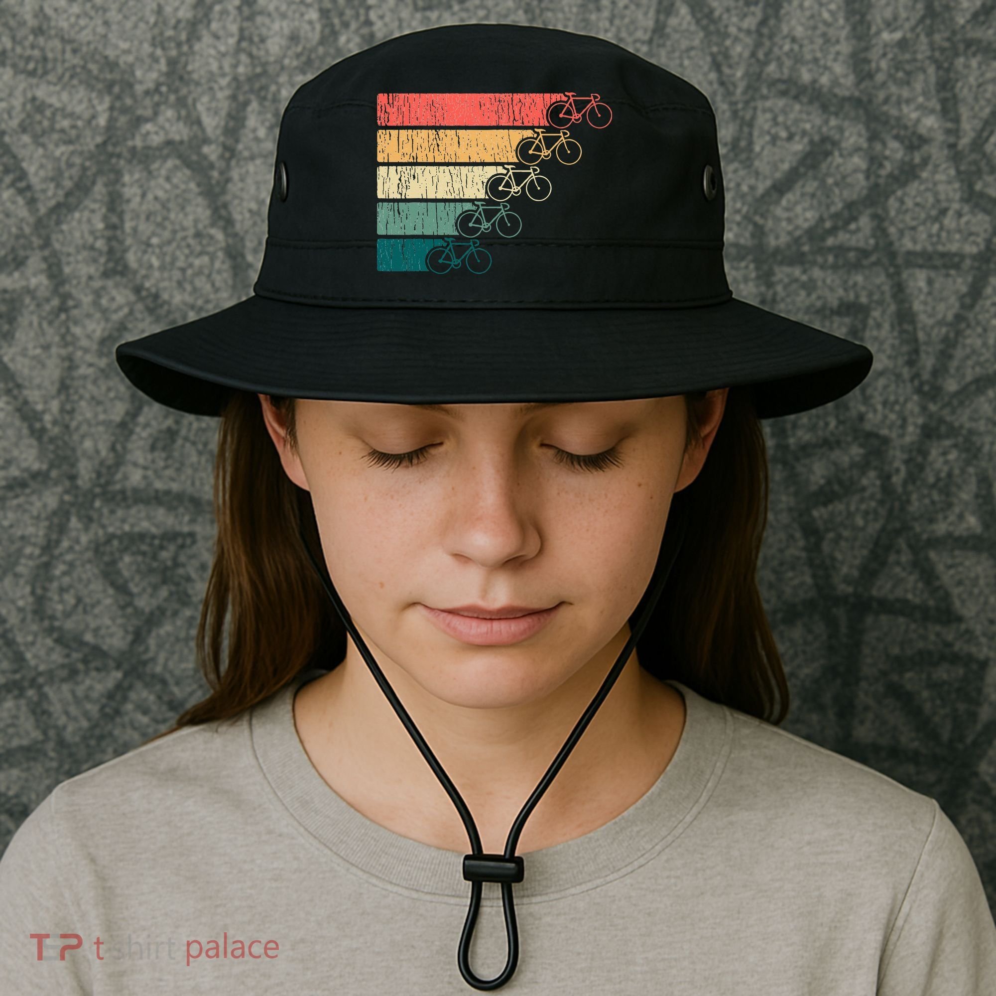 Minimalistic Cycling Funny Biking Bicycle Enthusiast Bucket Hat