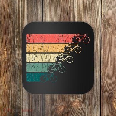 Minimalistic Cycling Funny Biking Bicycle Enthusiast Coaster