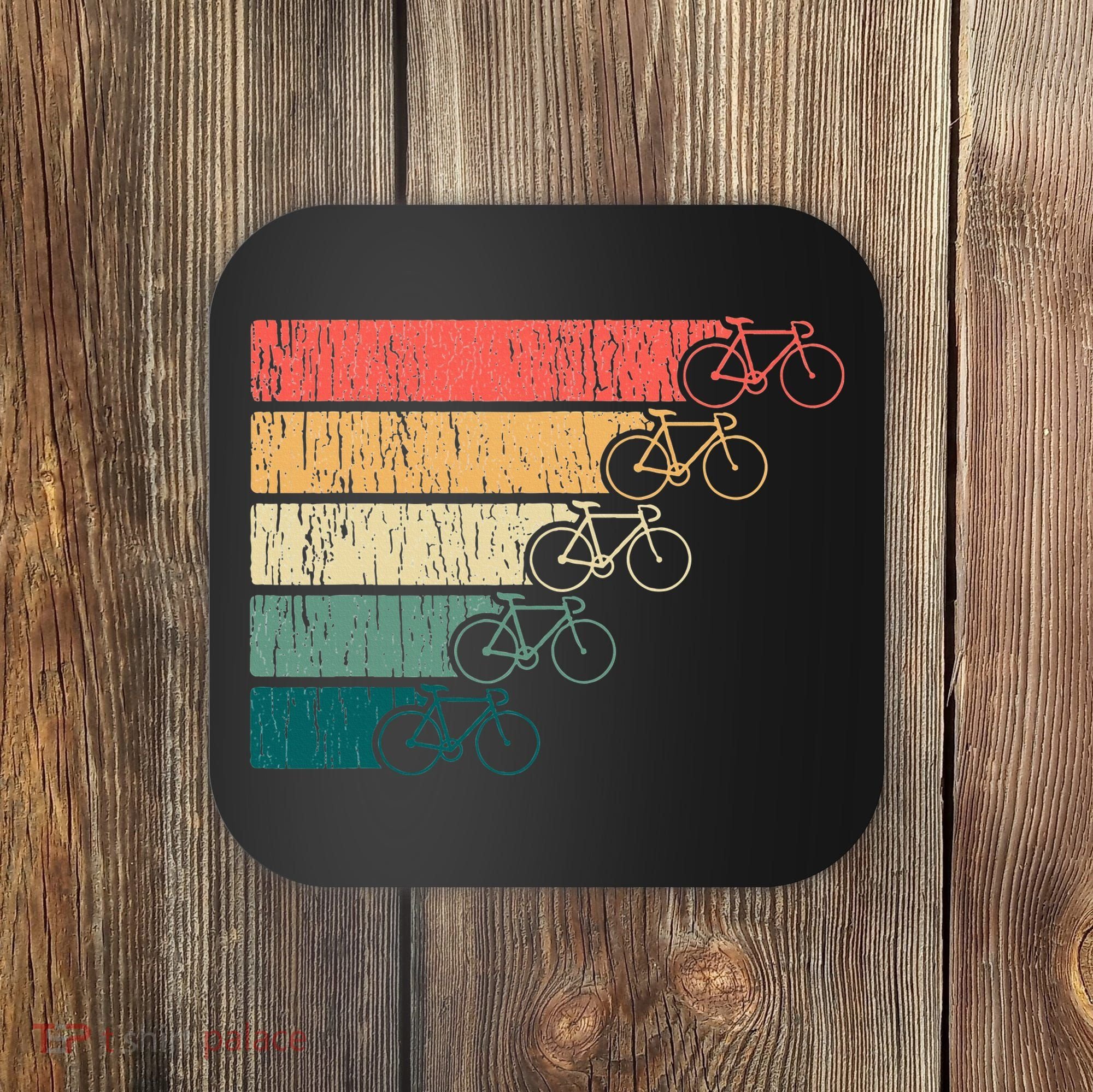Minimalistic Cycling Funny Biking Bicycle Enthusiast Coaster