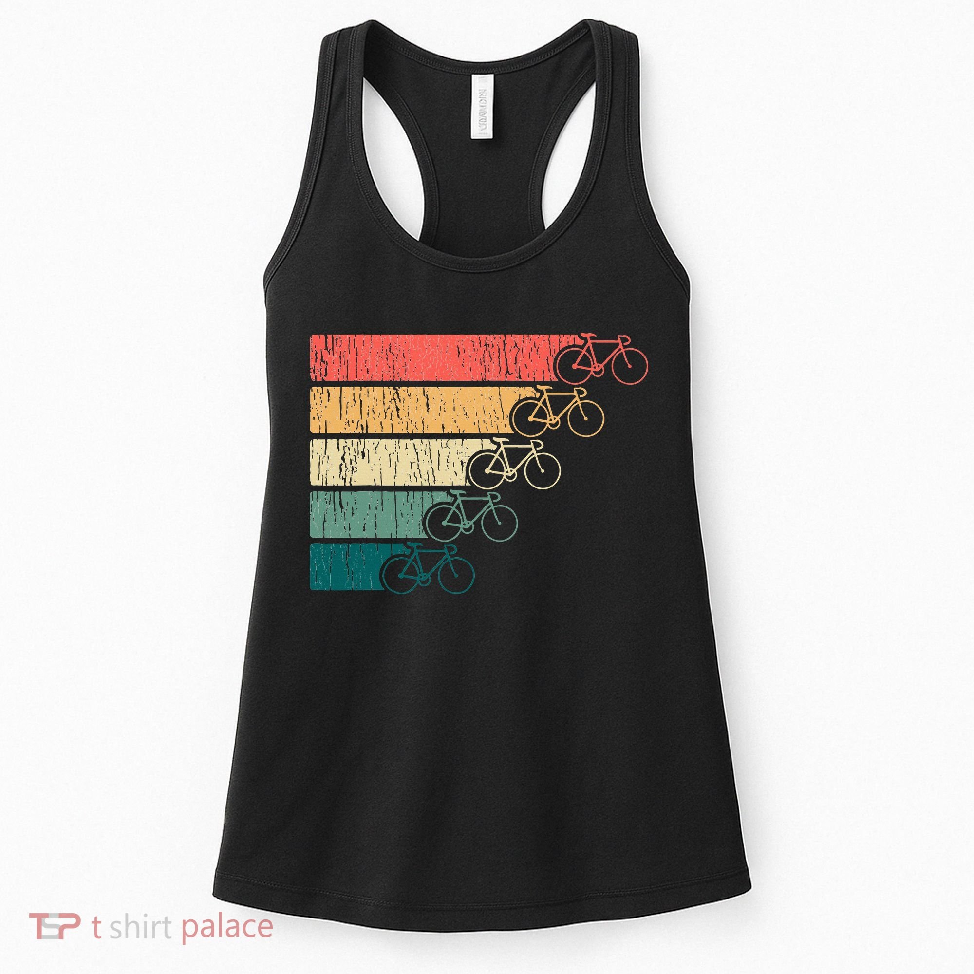 Minimalistic Cycling Funny Biking Bicycle Enthusiast Women's Tank Top