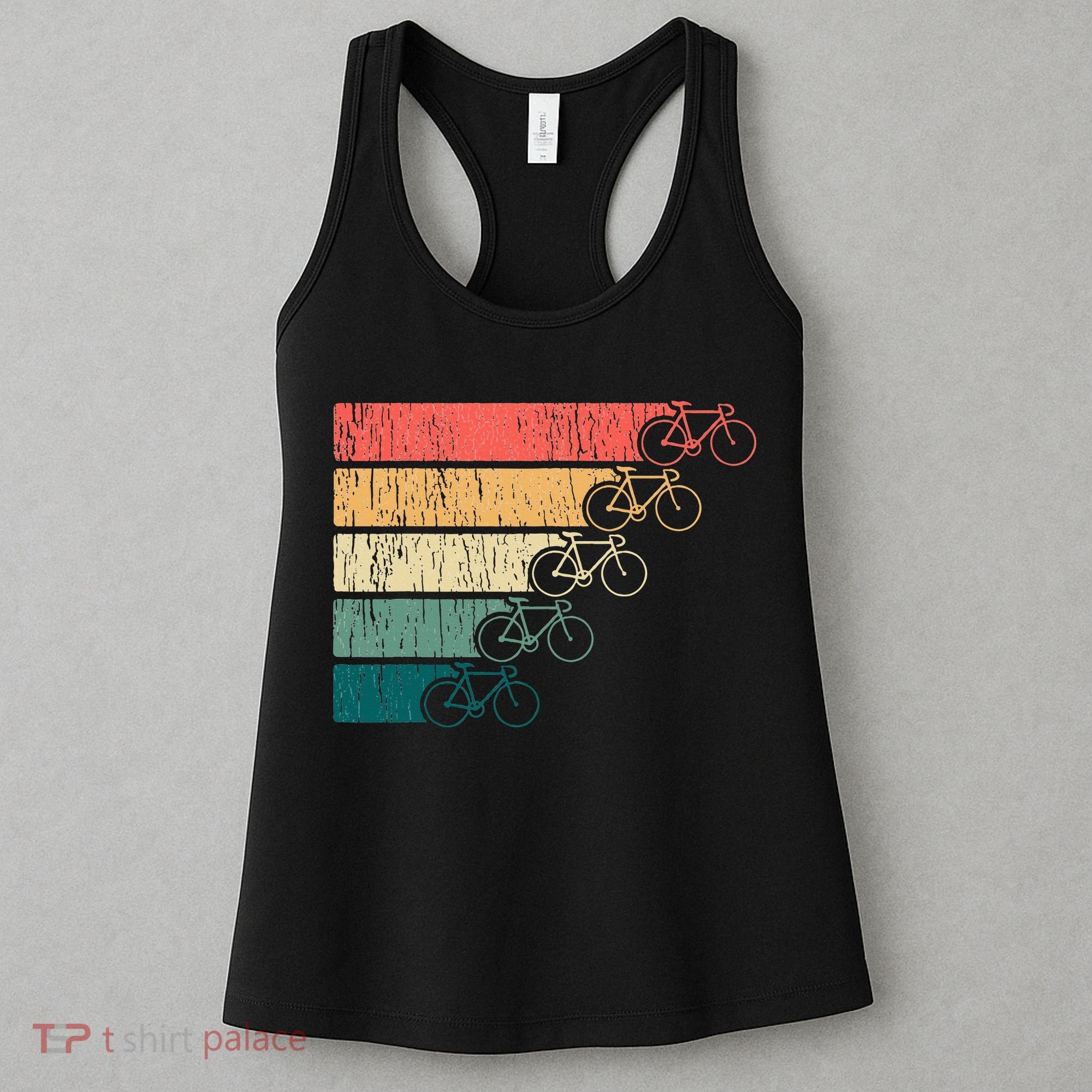 Minimalistic Cycling Funny Biking Bicycle Enthusiast Women's Tank Top