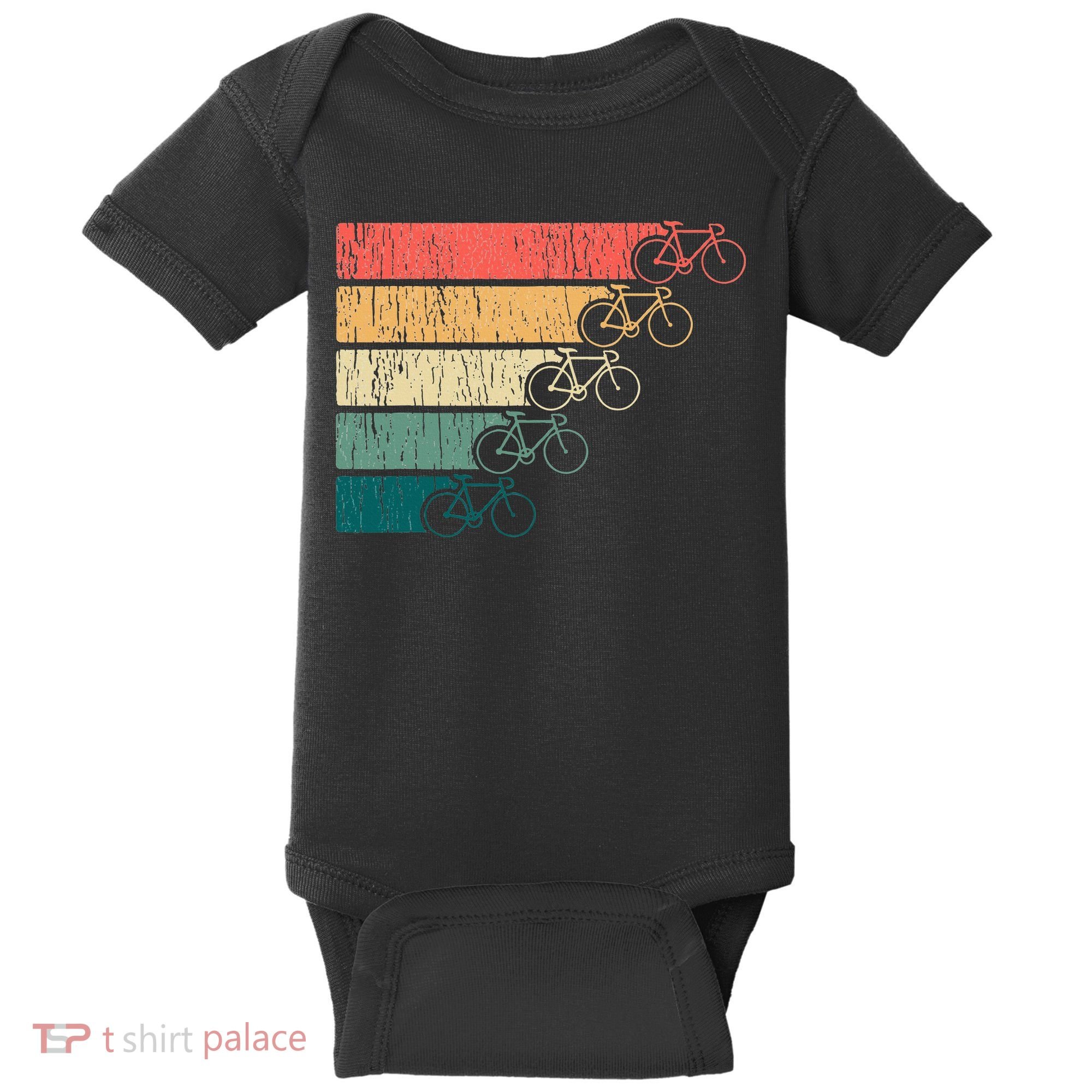 Minimalistic Cycling Funny Biking Bicycle Enthusiast Baby Bodysuit