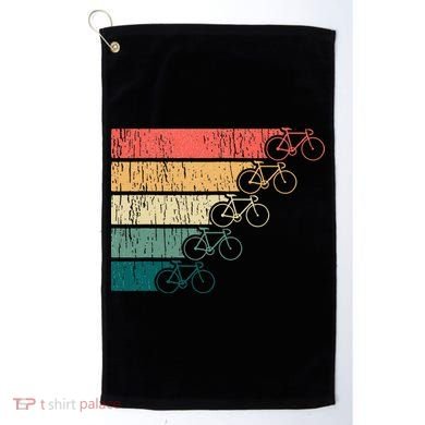 Minimalistic Cycling Funny Biking Bicycle Enthusiast Golf Towel