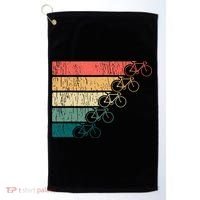 Minimalistic Cycling Funny Biking Bicycle Enthusiast Golf Towel thumb 0
