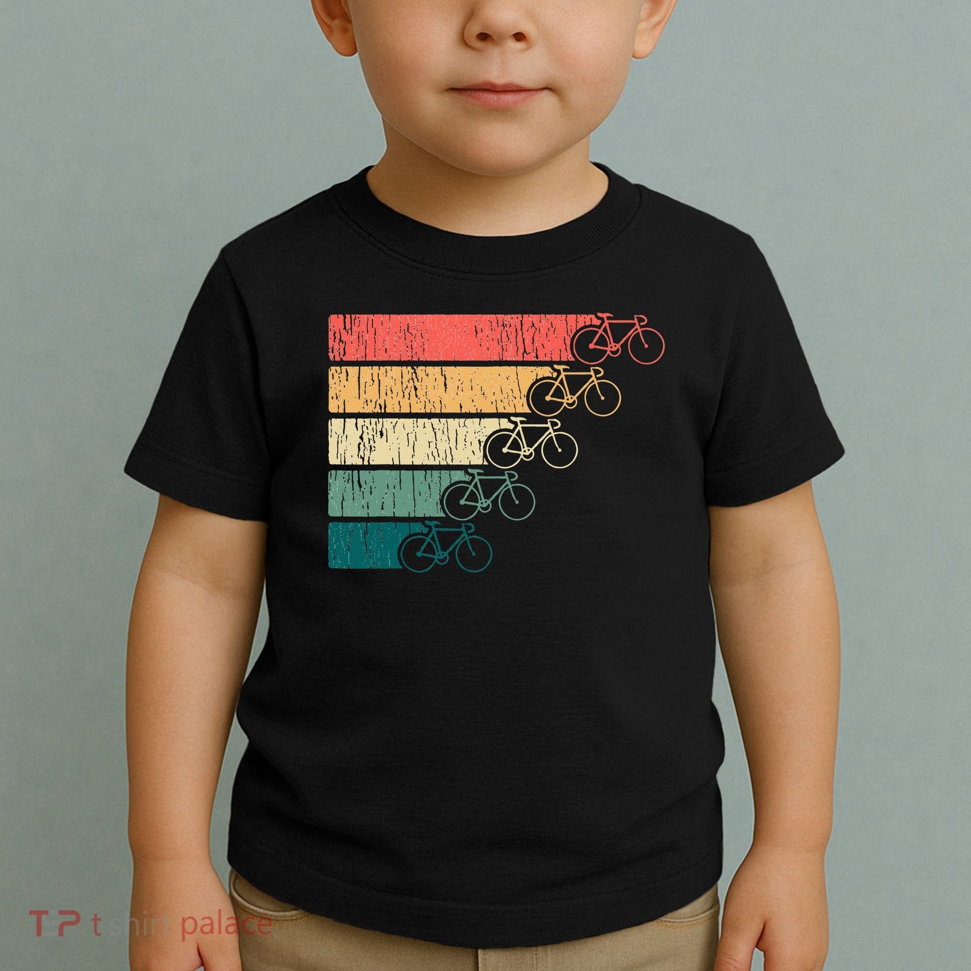 Minimalistic Cycling Funny Biking Bicycle Enthusiast Toddler T-Shirt