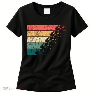 Minimalistic Cycling Funny Biking Bicycle Enthusiast Women's T-Shirt