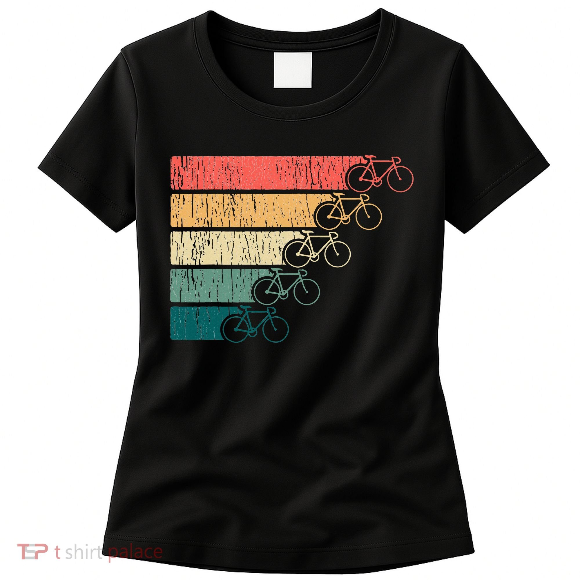 Minimalistic Cycling Funny Biking Bicycle Enthusiast Women's T-Shirt