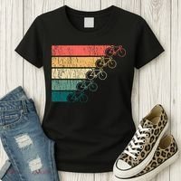 Minimalistic Cycling Funny Biking Bicycle Enthusiast Women's T-Shirt thumb 3