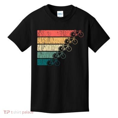 Minimalistic Cycling Funny Biking Bicycle Enthusiast Kids T-Shirt