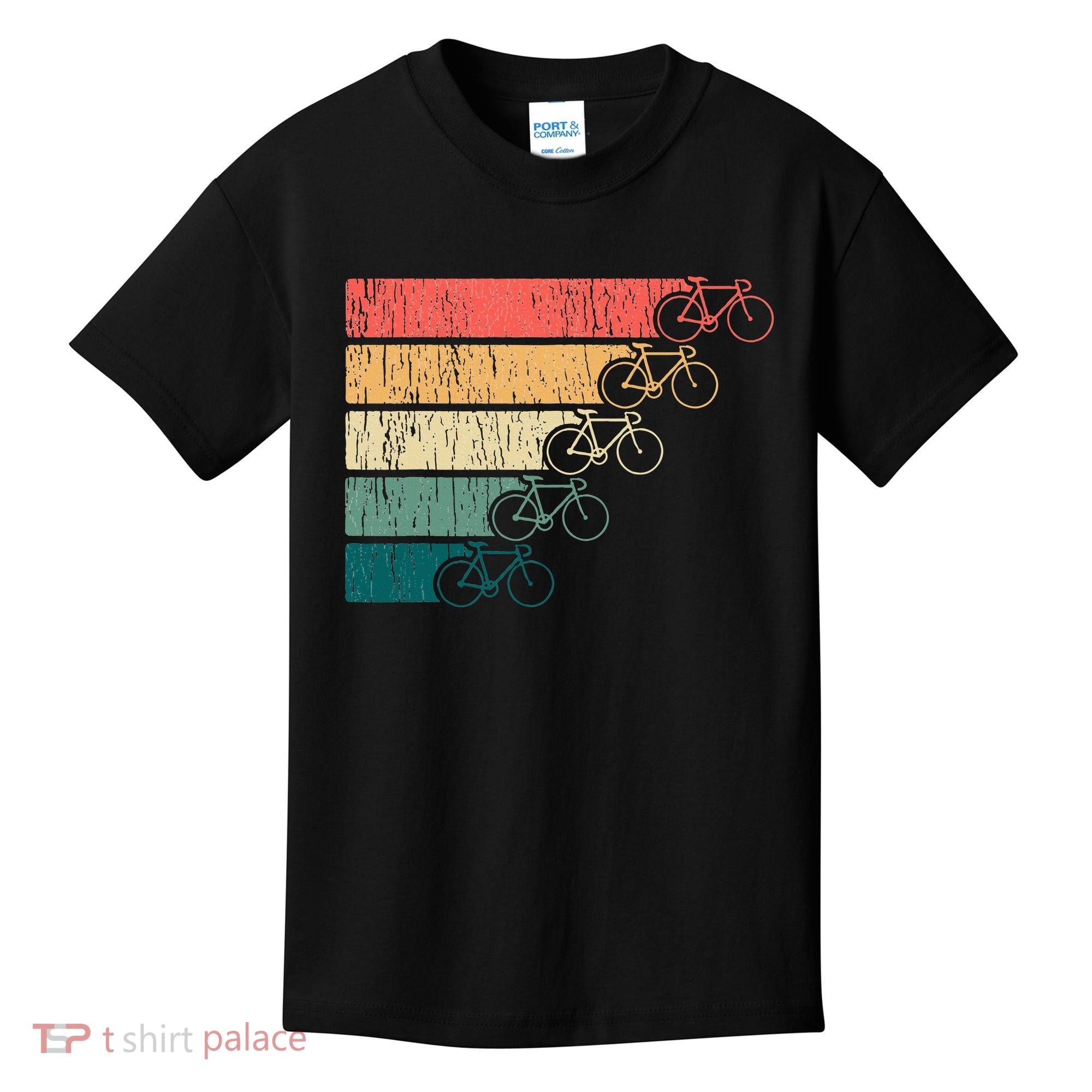 Minimalistic Cycling Funny Biking Bicycle Enthusiast Kids T-Shirt