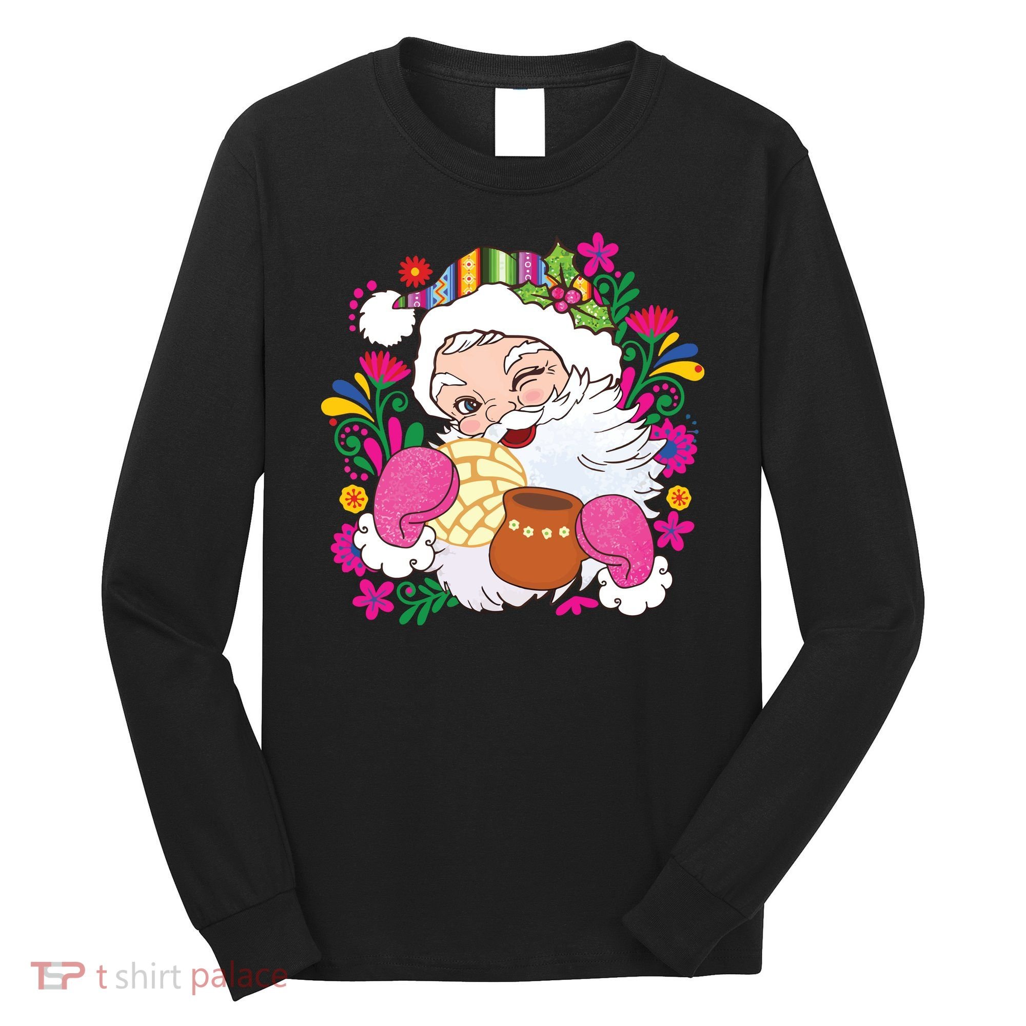 Mexican Christmas Feliz Navidad Latina Christmas Long Sleeve Shirt