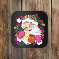 Mexican Christmas Feliz Navidad Latina Christmas Coaster thumb 0