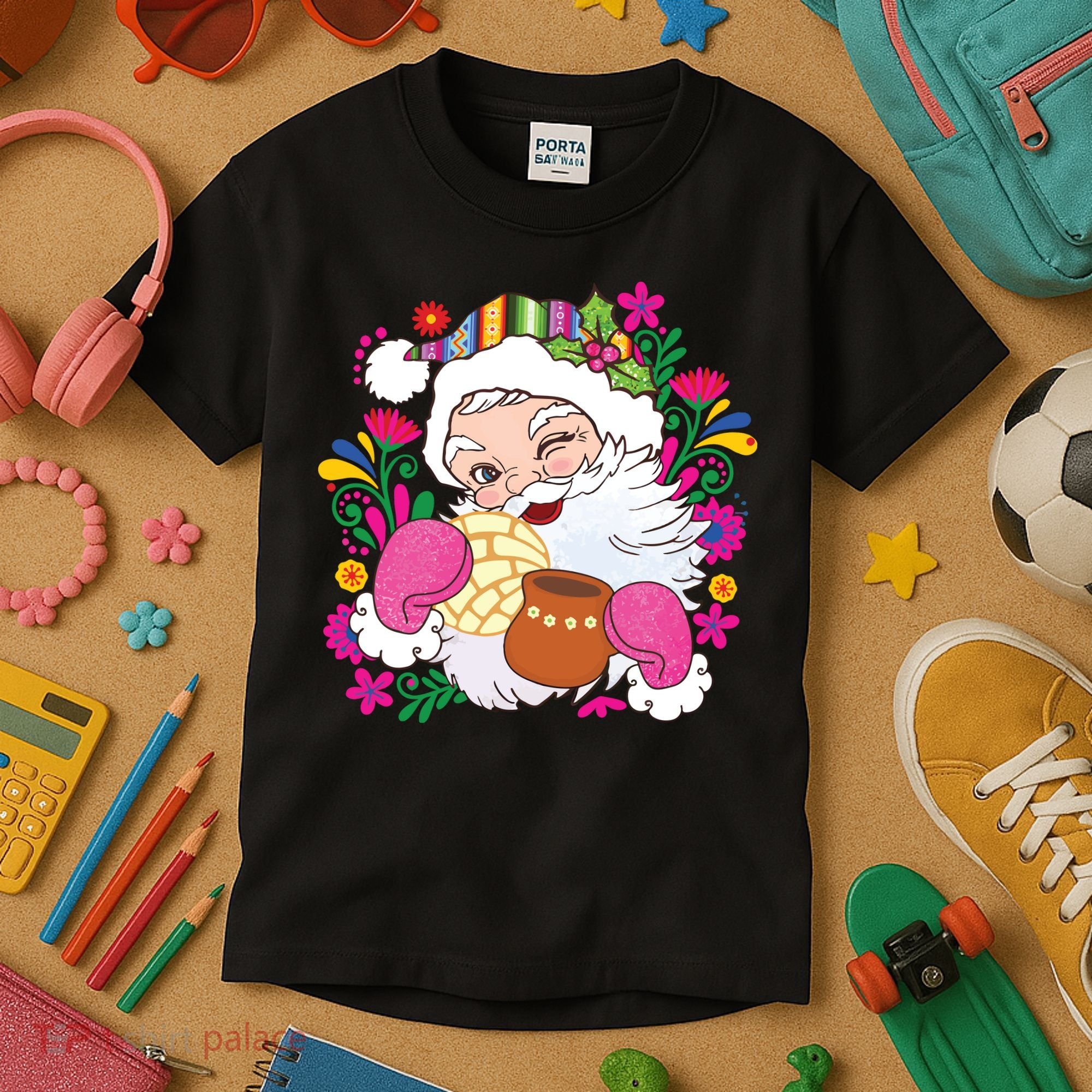 Mexican Christmas Feliz Navidad Latina Christmas Kids T-Shirt