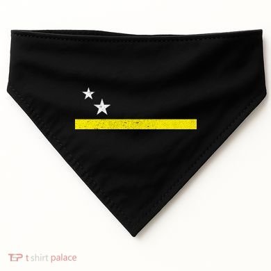 Minimal Curacao Flag Stars And Stripe USA-Made Doggie Bandana