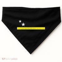 Minimal Curacao Flag Stars And Stripe USA-Made Doggie Bandana thumb 0