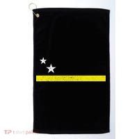 Minimal Curacao Flag Stars And Stripe Golf Towel thumb 0