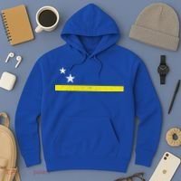Minimal Curacao Flag Stars And Stripe Hoodie thumb 3