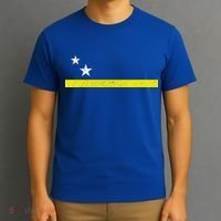Minimal Curacao Flag Stars And Stripe T-Shirt thumb 3