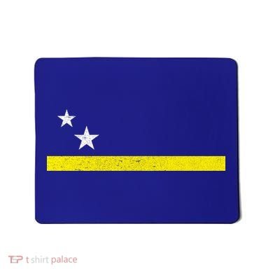 Minimal Curacao Flag Stars And Stripe Mousepad
