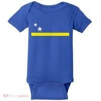 Minimal Curacao Flag Stars And Stripe Baby Bodysuit thumb 0