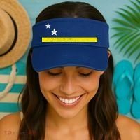 Minimal Curacao Flag Stars And Stripe Visor thumb 2