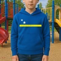 Minimal Curacao Flag Stars And Stripe Kids Hoodie thumb 2