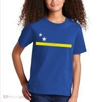 Minimal Curacao Flag Stars And Stripe Kids T-Shirt thumb 2