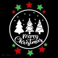 Merry Christmas Festive Circle Logo Apron thumb 3