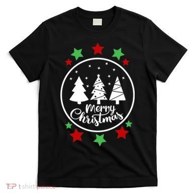 Merry Christmas Festive Circle Logo T-Shirt